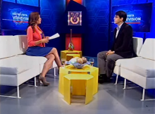 Henkel García con Elianta Quintero en el Noticiero Venevisión